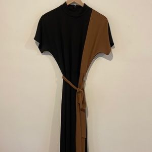 Color block, midi dress